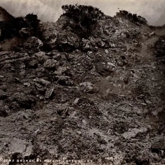 UNKNOWN - Rotomahana Rocks Broken by Recent Earthquake, c.1880