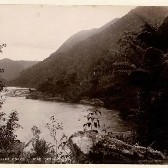 BURTON BROS - Dunedin (1870s-1890s) - Buller Gorge, Near Berlin's, c.1880