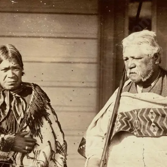 UNKNOWN - Elderly Maori Man and Woman, c. 1890