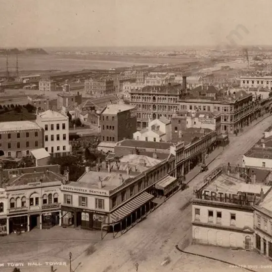 BURTON BROS - Dunedin (1870s-1890s) - Dunedin From Town Hall Tower, c. 1880