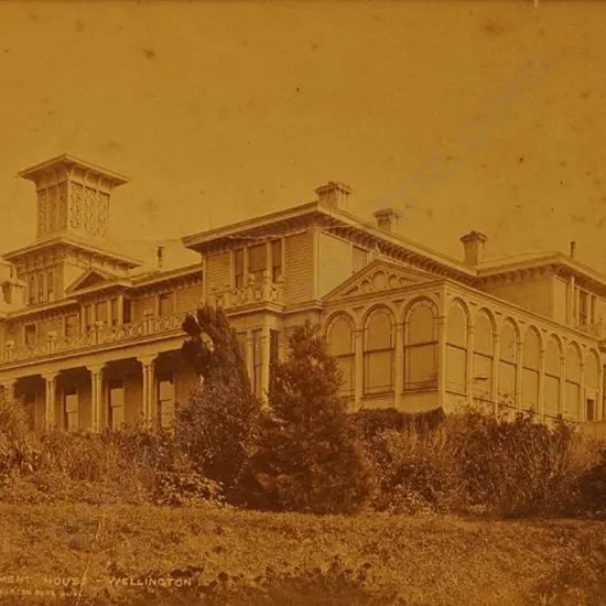 BURTON BROS - Dunedin (1870s-1890s) - Government House, Wellington, c. 1880-90