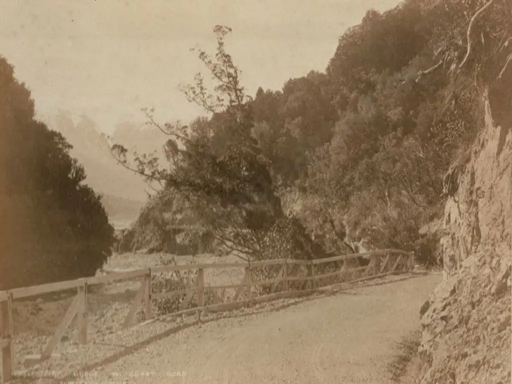 BURTON BROS - Dunedin (1870s-1890s) - Otira Gorge, West Coast Road, c.1880 Image 1++