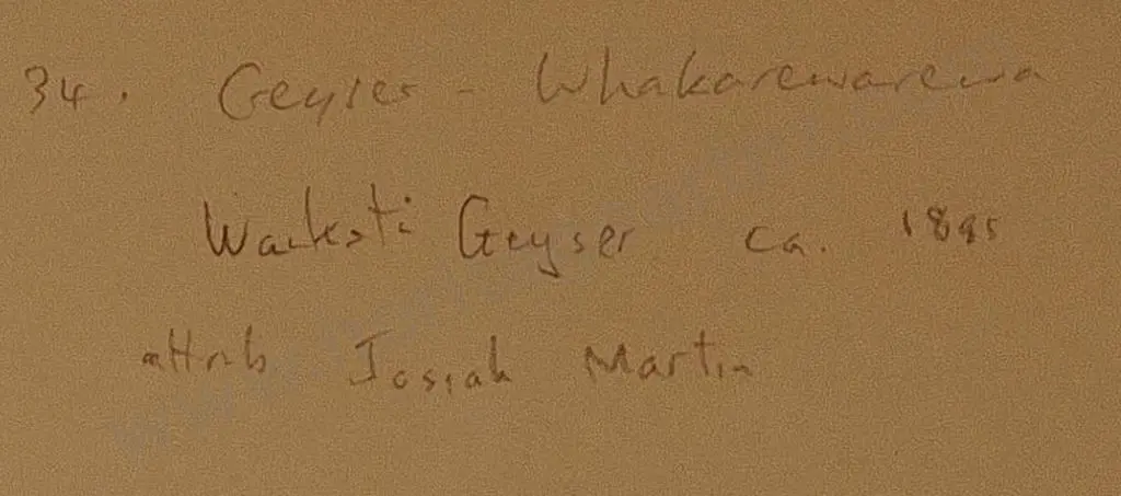 MARTIN, Josiah (1843-1916) - attrib. - Geyser, Whakarewarewa, c. 1895 Image 1++