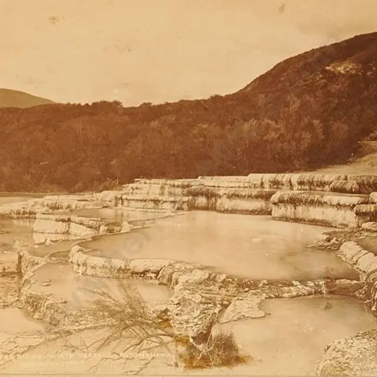 BURTON BROS - Dunedin (1870s-1890s) - Cold Water Basin - White Terraces, c. 1880
