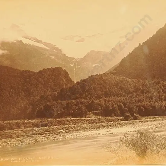 BURTON BROS - Dunedin (1870s-1890s) - Spur of Mount Aspiring, c. 1880-1890