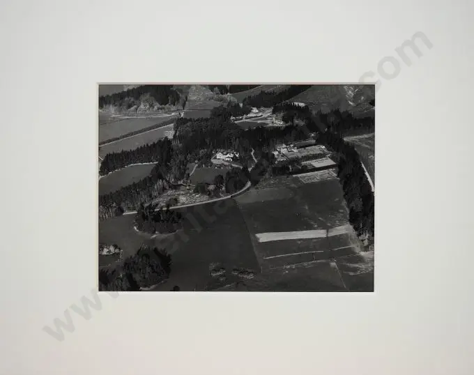 BROWNE, Victor Carlyle (1900-1980) - Aerial View of Otahuna, 11 miles from Christchurch c. 1950 Image 1++