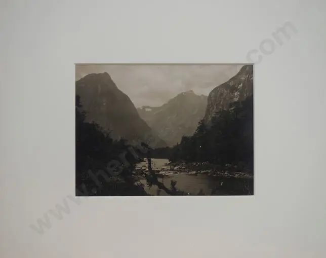 UNKNOWN Photographer - Arthur River, Near Sandfly Huts, Milford Sound, c.1900 Image 1++