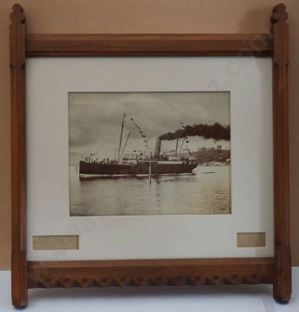 UNKNOWN photographer - Steamship in Harbour - Early 20th Cent. Image 1++