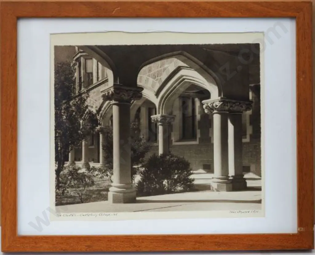 CHANCE, George (1885-1963) - The Cloisters, Canterbury College, Christchurch Image 1++
