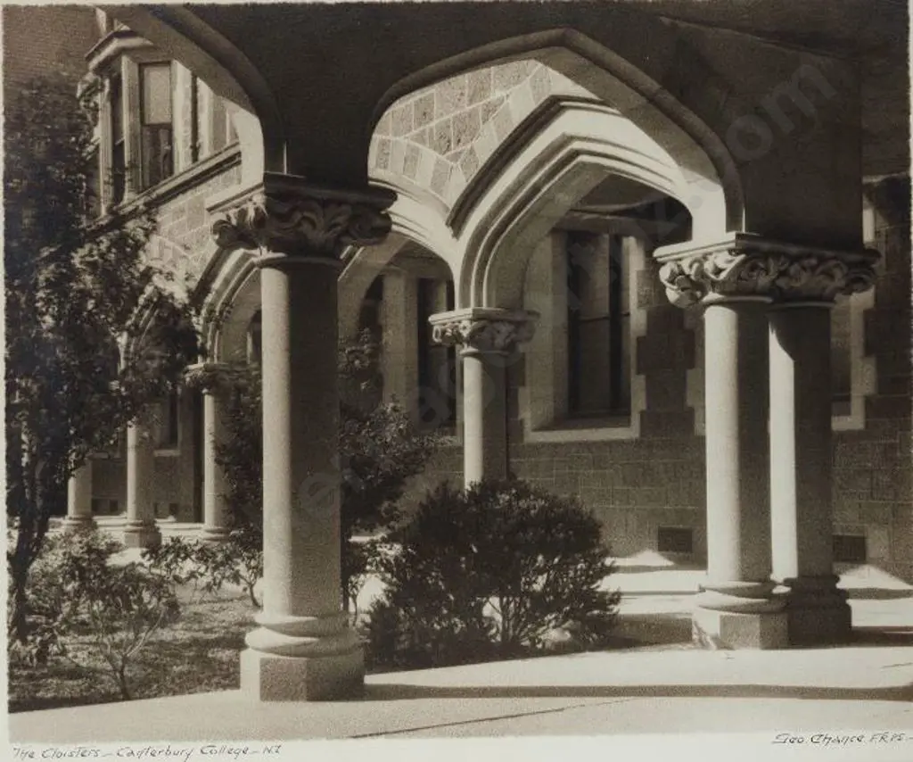 CHANCE, George (1885-1963) - The Cloisters, Canterbury College, Christchurch Image 1++