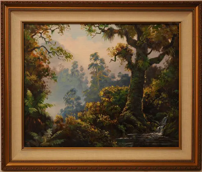PAPPS, Ernest (1929-) - Forest Tarn - Native Bush Image 1++