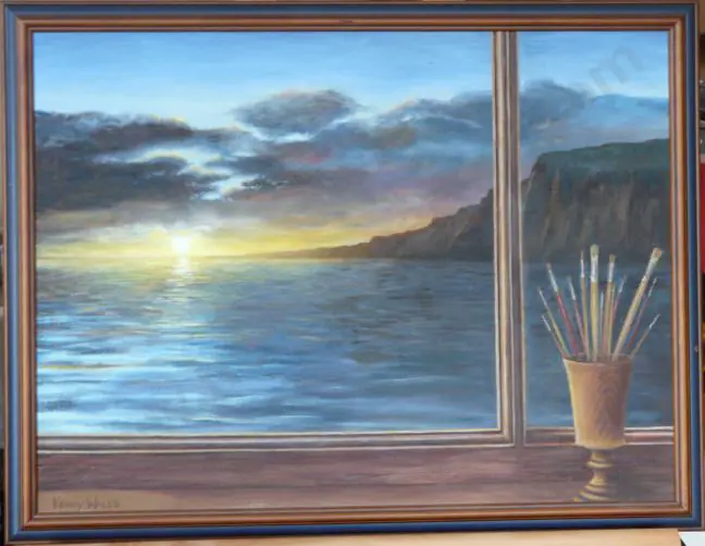 WALES, Kerry (1944-) - Mowhanau (Kai-iwi) Beach Sunset Image 1++