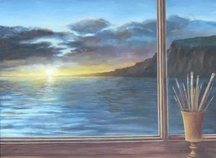 WALES, Kerry (1944-) - Mowhanau (Kai-iwi) Beach Sunset Image 1++