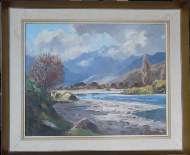 LATTEY, Edward B. [Ted] (1899-1986) - Ohau River, Horowhenua, 1970 Image 1++