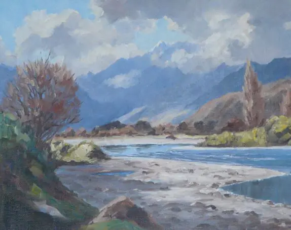 LATTEY, Edward B. [Ted] (1899-1986) - Ohau River, Horowhenua, 1970 Image 1++