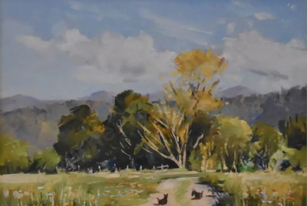 WLSON, Nigel (1957-) - Kimberley on the Dog Walk Image 1++