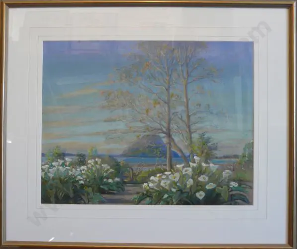 VANE, Kathleen [Kitty] Airini (1891-1965) - Mount Maunganui with Lilies Image 1++