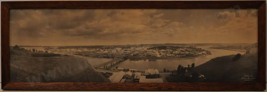 VANIMAN, Melvin (1866-1912) - View of Whanganui from Air 1902 (see note) Image 1++