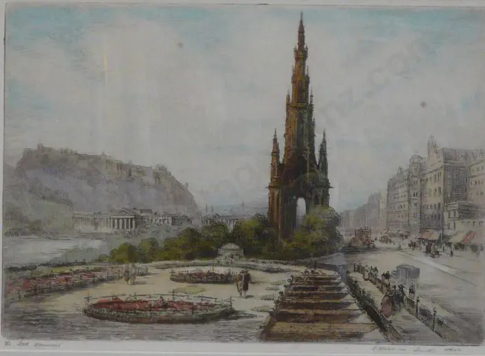 HERDMAN-SMITH, Robert (1872-1945) - Scott Memorial, Edinburgh Image 1++