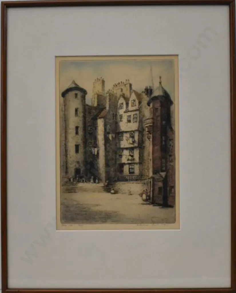 HERDMAN-SMITH, Robert (1872-1945) - Lady Stair's Close, Edinburgh Image 1++