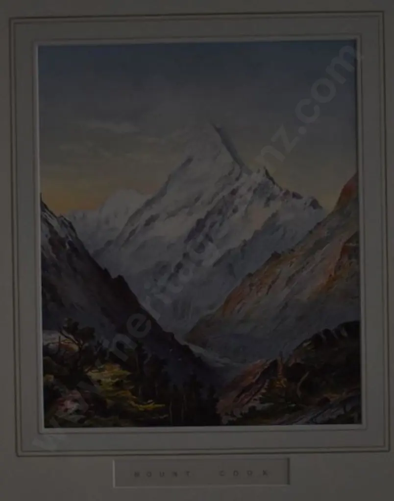 BARRAUD, Charles Decimus (1822-1897) - Mount Cook -1877 Image 1++