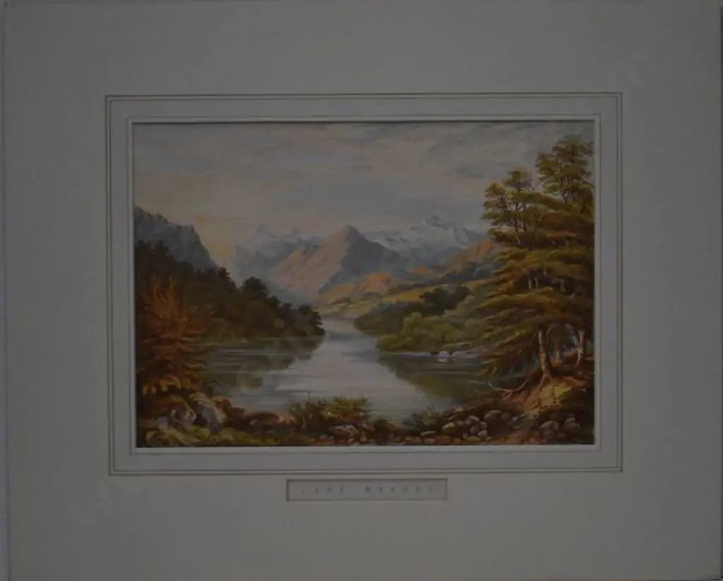 BARRAUD, Charles Decimus (1822-1897) - Lake Mavora - 1877 Image 1++