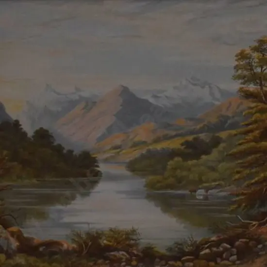 BARRAUD, Charles Decimus (1822-1897) - Lake Mavora - 1877