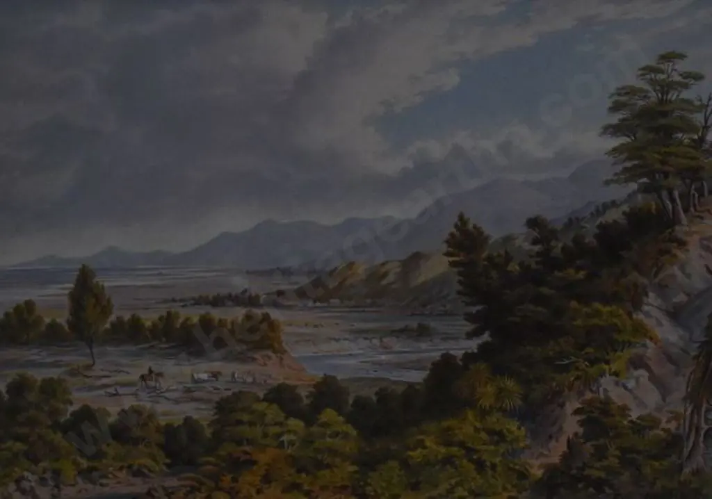 BARRAUD, Charles Decimus (1822-1897) - Lake Wairarapa - 1877 Image 1++