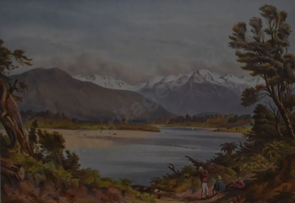 BARRAUD, Charles Decimus (1822-1897) - Hokitika River - 1877 Image 1++