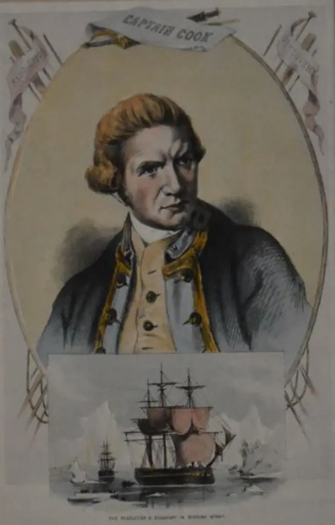 UNKNOWN - Capt James Cook plus the Resolution in Baring Strait Image 1++