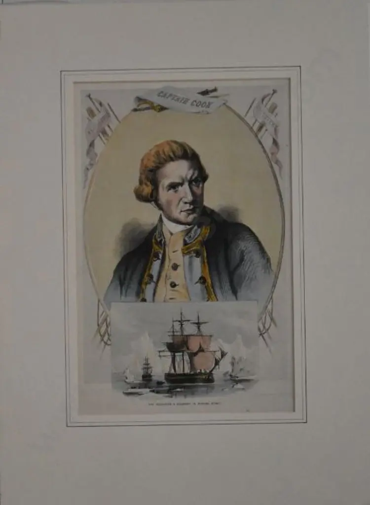 UNKNOWN - Capt James Cook plus the Resolution in Baring Strait Image 1++