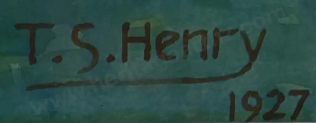 HENRY, Thomas Shekleton (1865-1934) - Castle Tower with Garden Image 1++