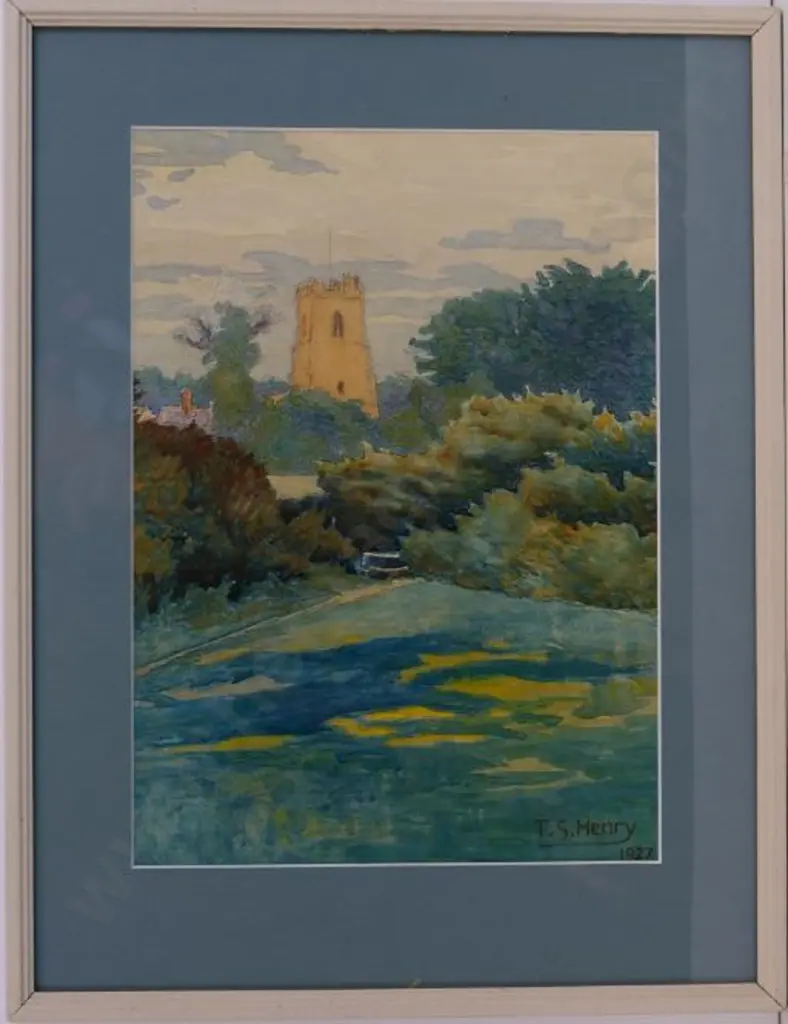 HENRY, Thomas Shekleton (1865-1934) - Castle Tower with Garden Image 1++