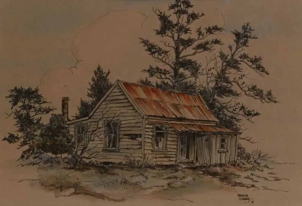 GRAHAM, Marama (1927-2021) - Blackberry House, Waihue, Northern Wairoa Image 1++