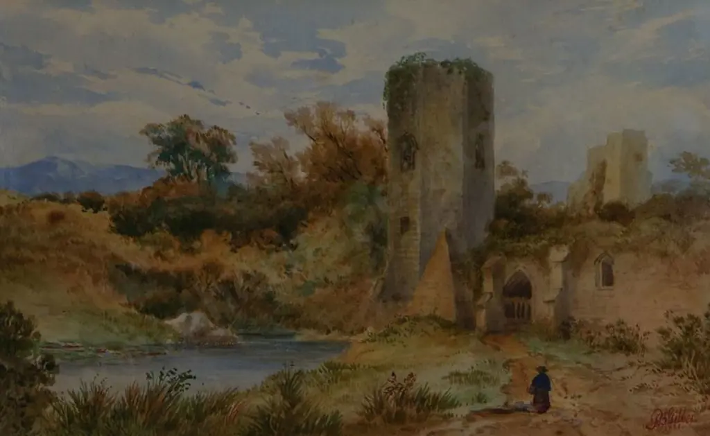 GIBBES, Francis Blower (1815-1904) - Building Ruins, 1888 Image 1++