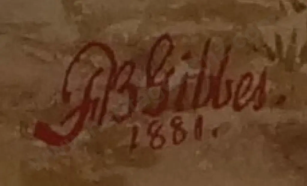 GIBBES, Francis Blower (1815-1904) - Building Ruins, 1888 Image 1++