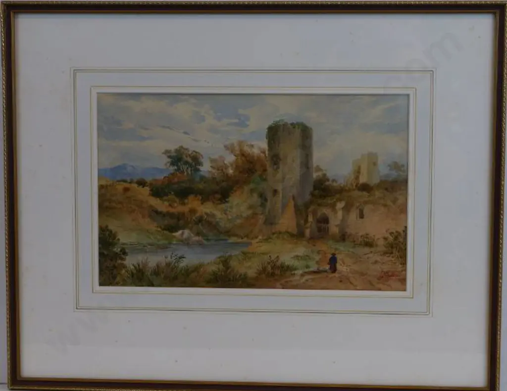 GIBBES, Francis Blower (1815-1904) - Building Ruins, 1888 Image 1++