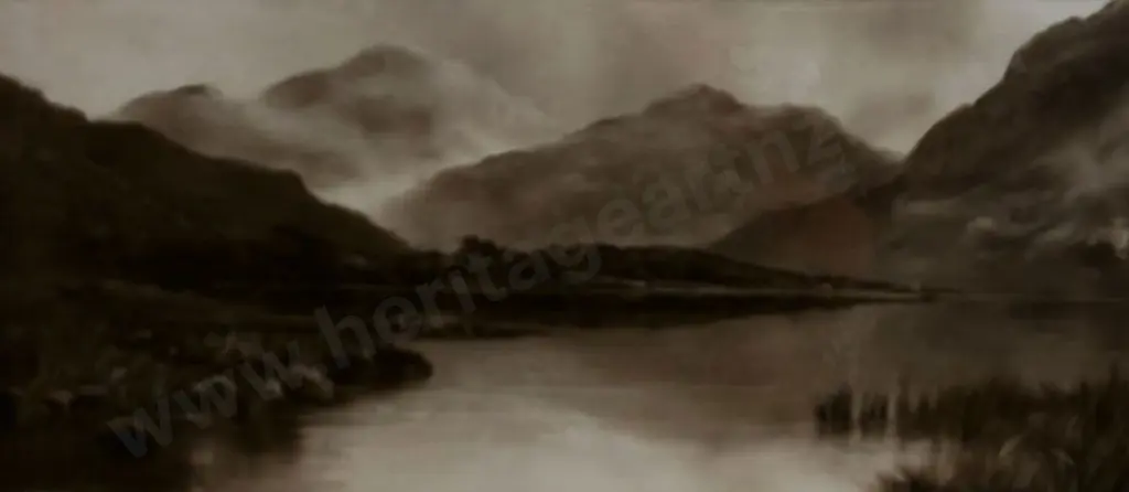 PRITCHARD, George Thompson (1878-1962) - Mountains and Lake Image 1++