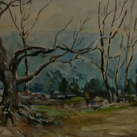 HAMMOND, Jack (1913-2009) - People Walking Woodland Path