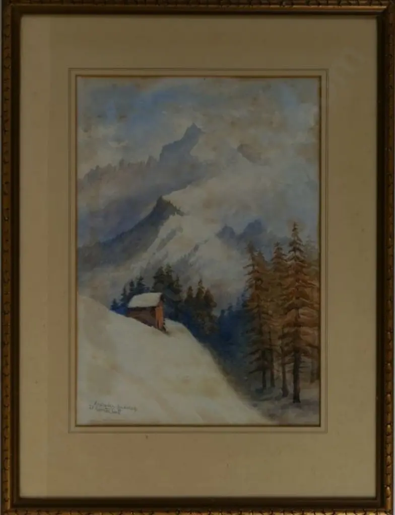 FULLERTON-SMITH, F.V. - Adelboden Bonderspitz - Alpine Scene Image 1++