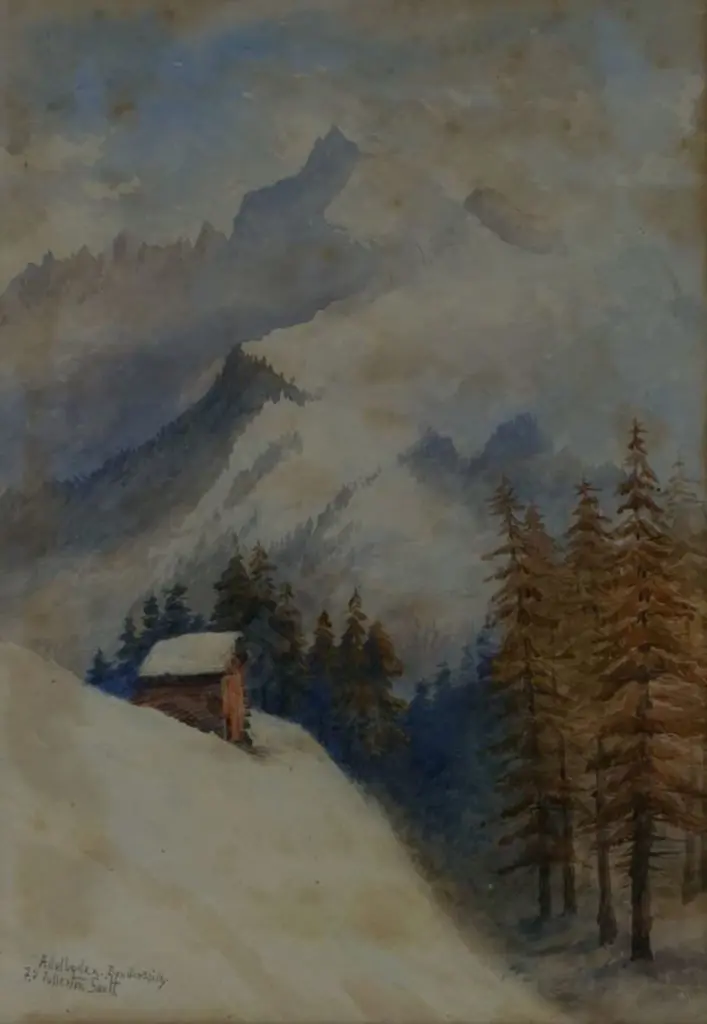 FULLERTON-SMITH, F.V. - Adelboden Bonderspitz - Alpine Scene Image 1++