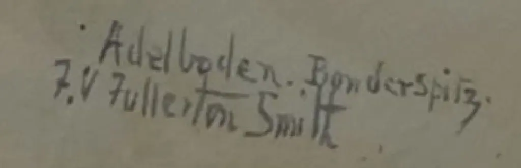 FULLERTON-SMITH, F.V. - Adelboden Bonderspitz - Alpine Scene Image 1++