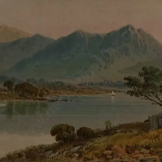 PENLEY, Edwin (1828-1893) - Mountains & Lake
