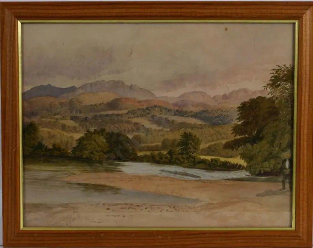 DALGELLY, V.  - Country Scene with Fisherman Image 1++