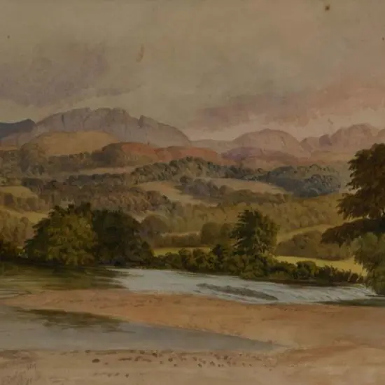 DALGELLY, V.  - Country Scene with Fisherman