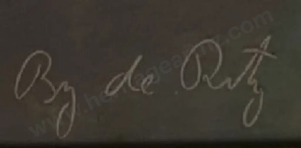 DE RITZ, George (1875-1953) - Pink Blush Roses Image 1++