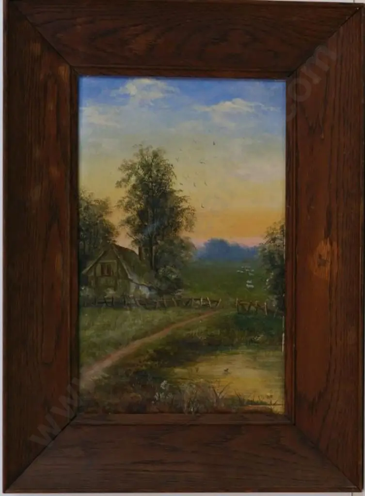 UNKNOWN Artist - Country Cottage with Sheep Image 1++