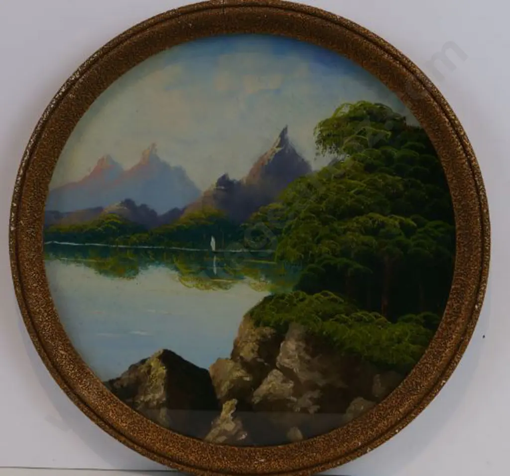 BOXALL  - Mountains with Lake and Rocks Image 1++