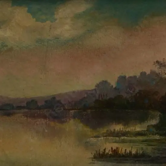 UNKNOWN Artist - Lake Scene (19th Cent)