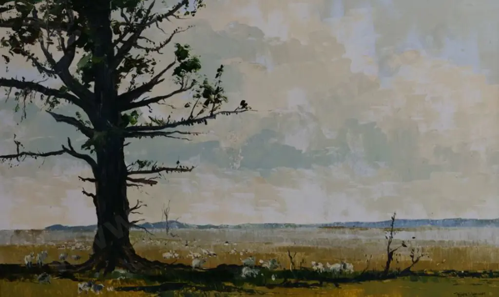 WALLERS, Peter J. (1953-) - Trees & Sheep Image 1++